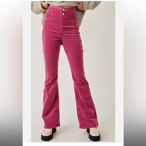 We The Free Fuchsia Flare Jeans